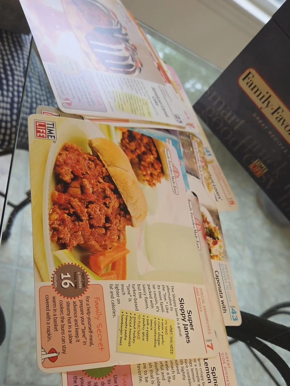 Family Favorites Made Easy Recipe Box - Blue